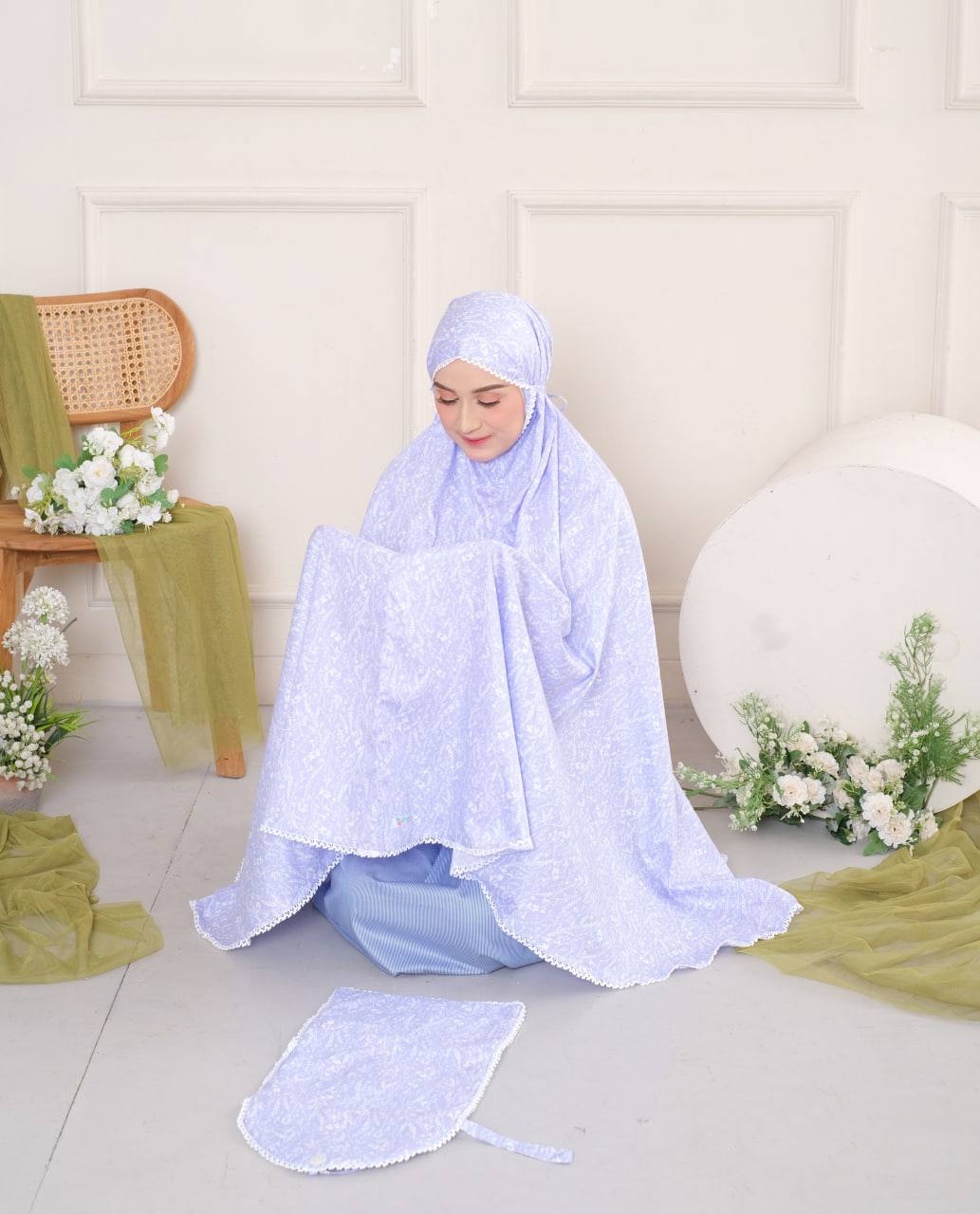 Pre Order! Japanese Cotton Telekung in Lavender Series