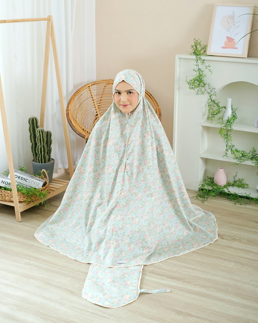 Pre Order. Japanese Cotton Telekung - Shabby Chic Series