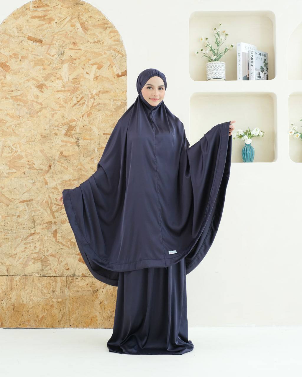 Pre Order. Zalina Armani Silk Telekung
