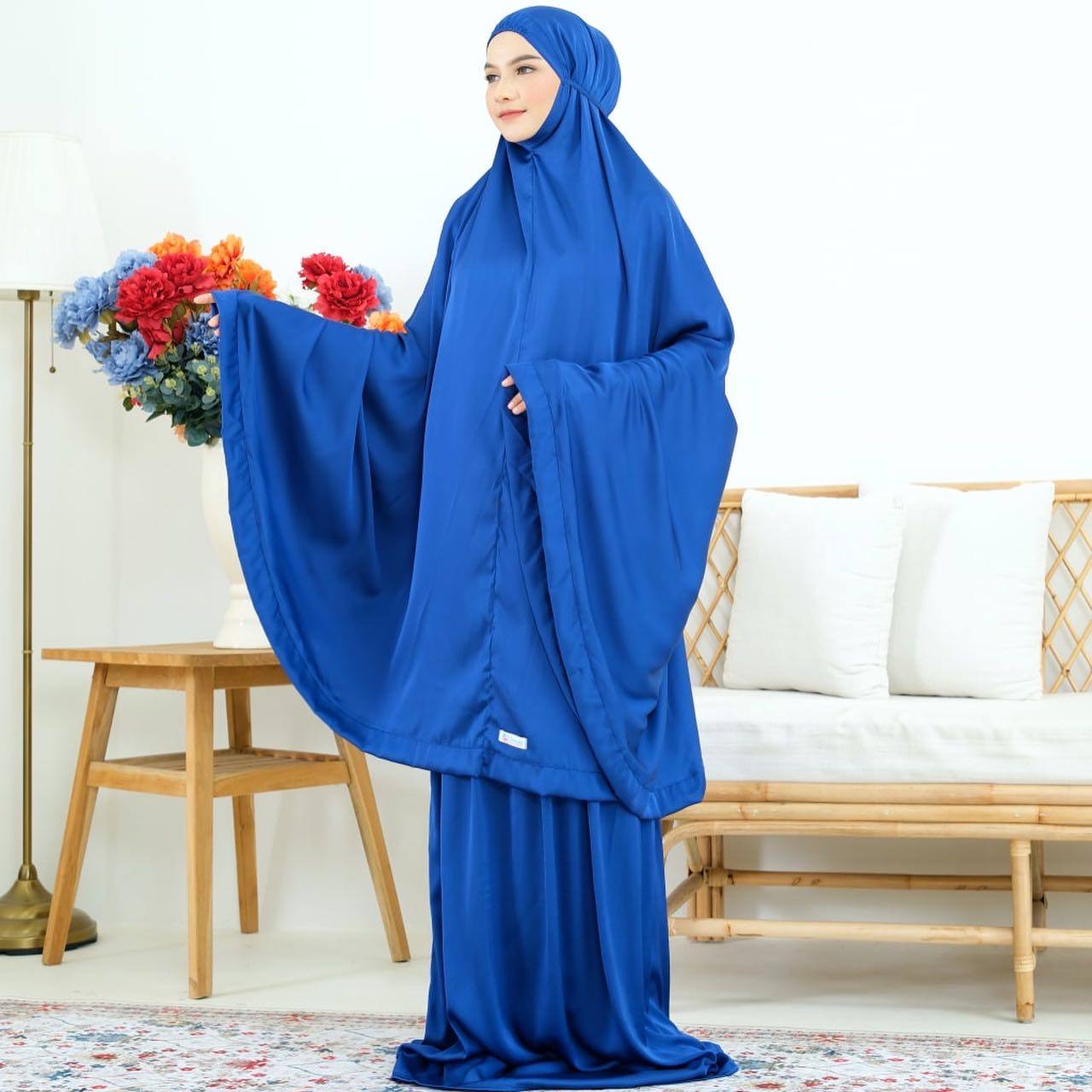 Pre Order. Zalina Armani Silk Telekung