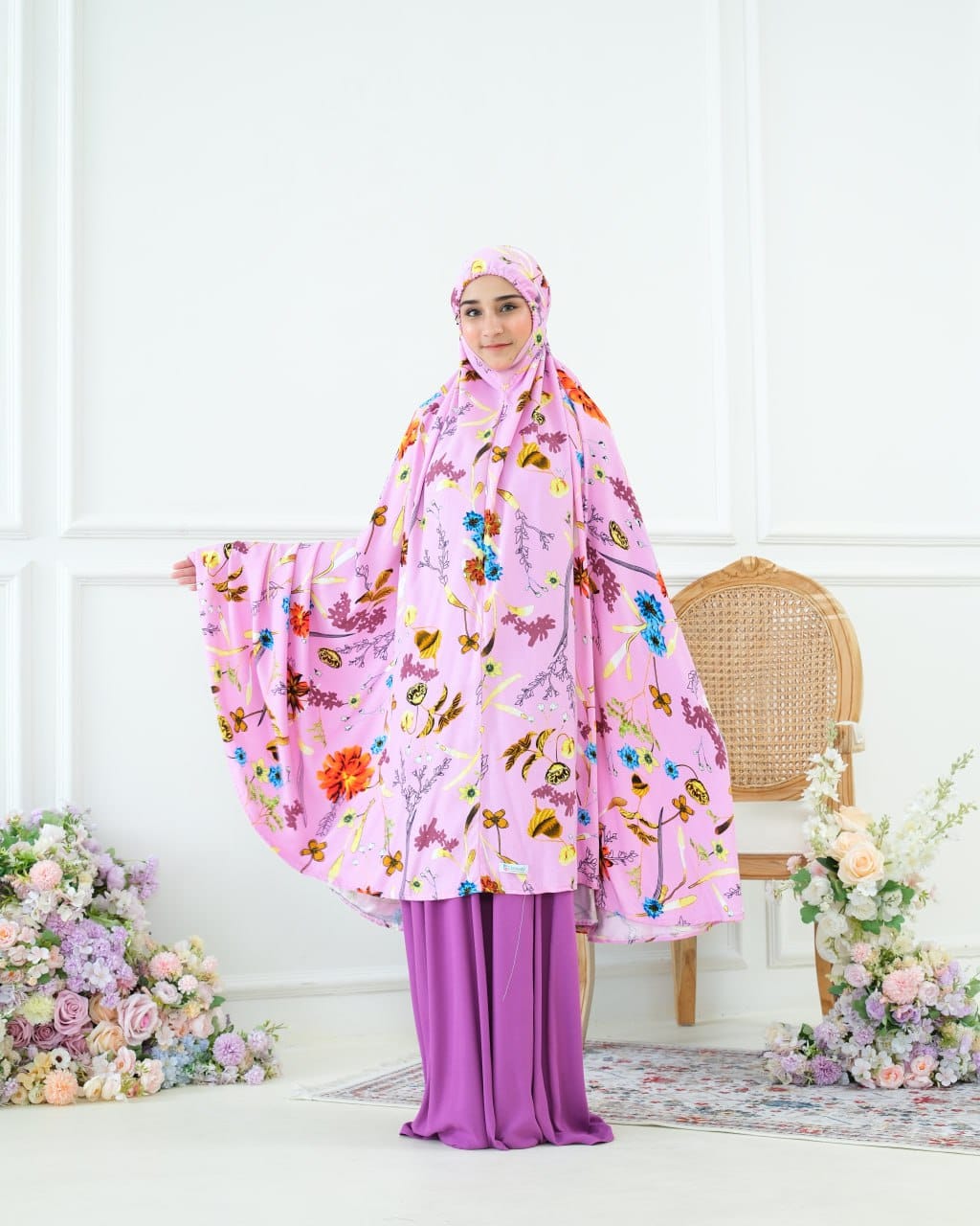 Pre Order ! Comfy Rayon Telekung with Jersey Chin