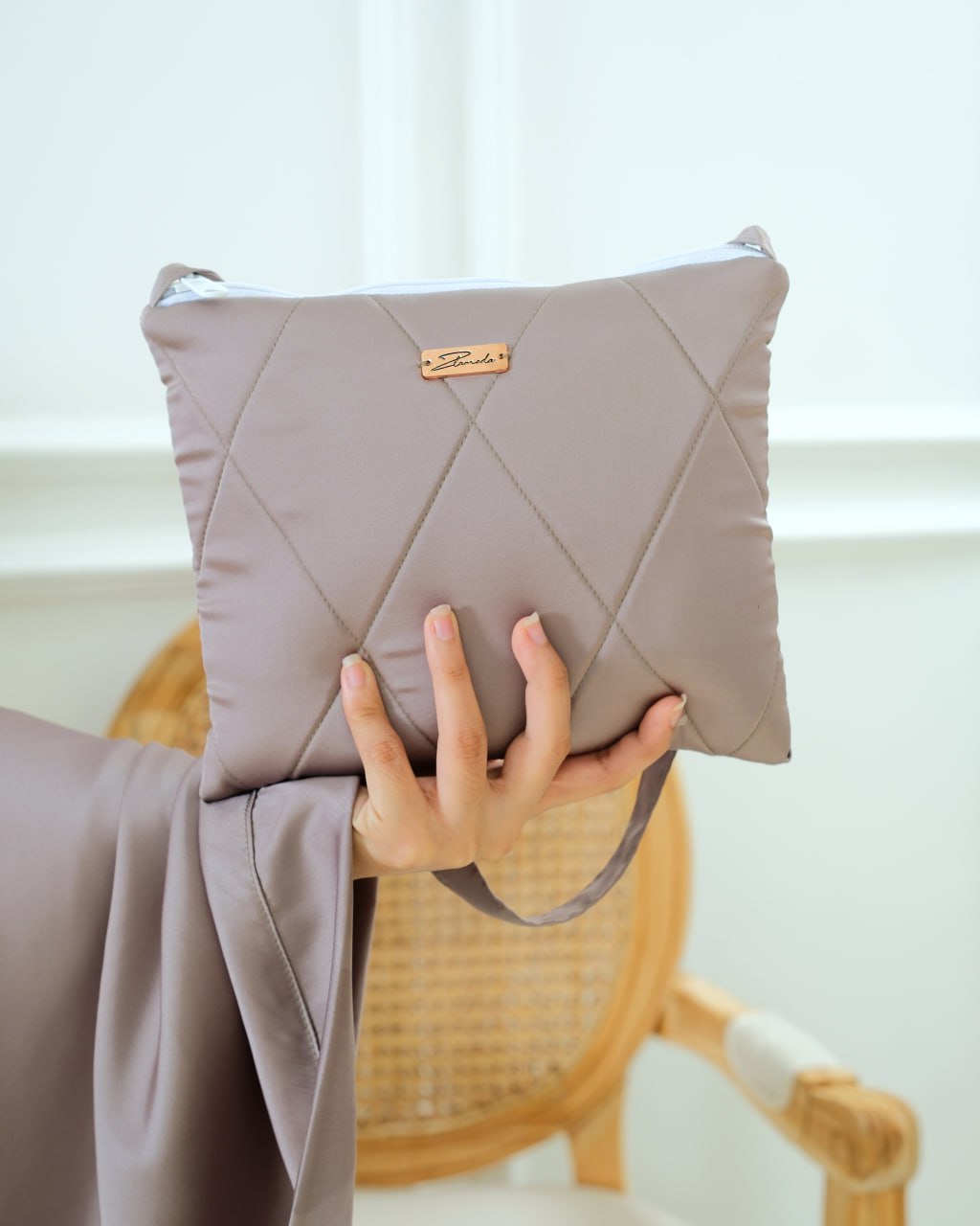Pre Order. Zalina Armani Silk Telekung