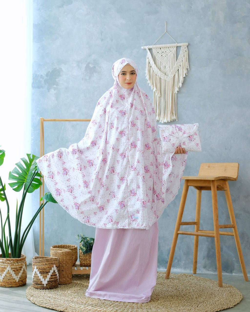 Pre Order!  Garden Rose Series! Japanese Cotton Telekung