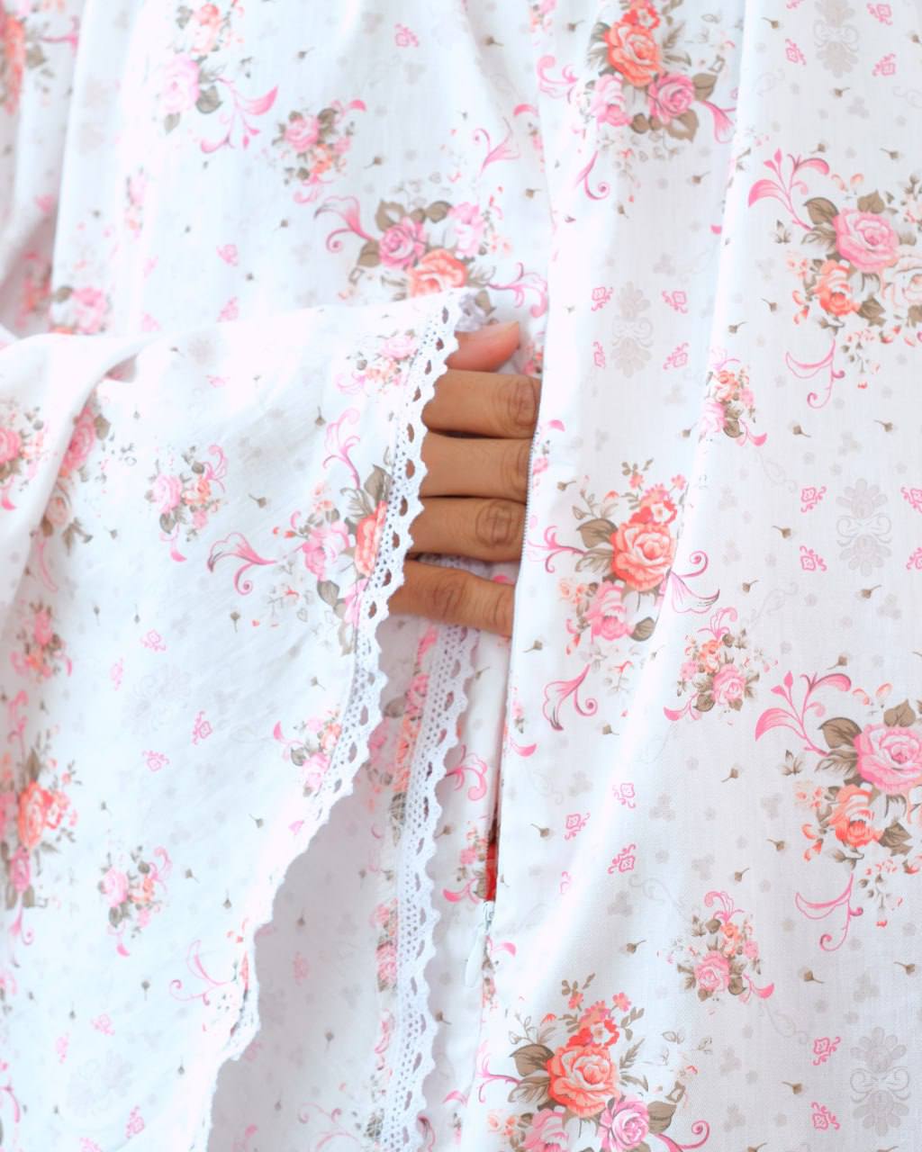 Pre Order!  Garden Rose Series! Japanese Cotton Telekung