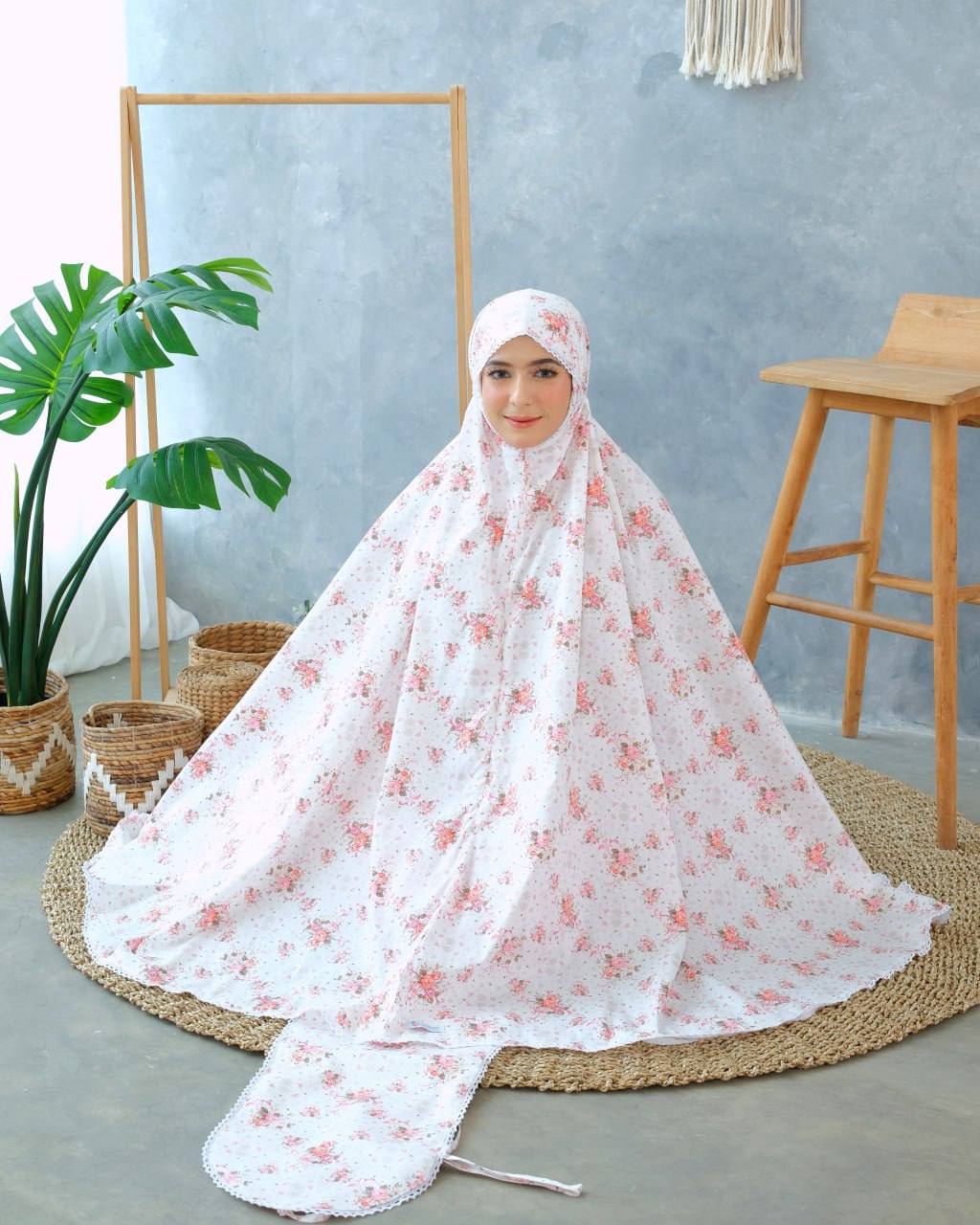 Pre Order!  Garden Rose Series! Japanese Cotton Telekung