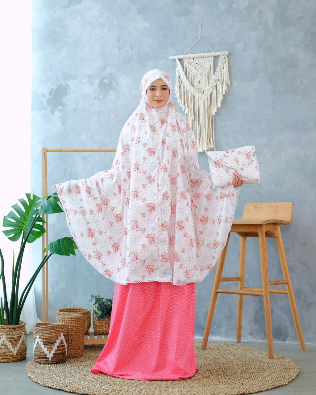 Pre Order!  Garden Rose Series! Japanese Cotton Telekung