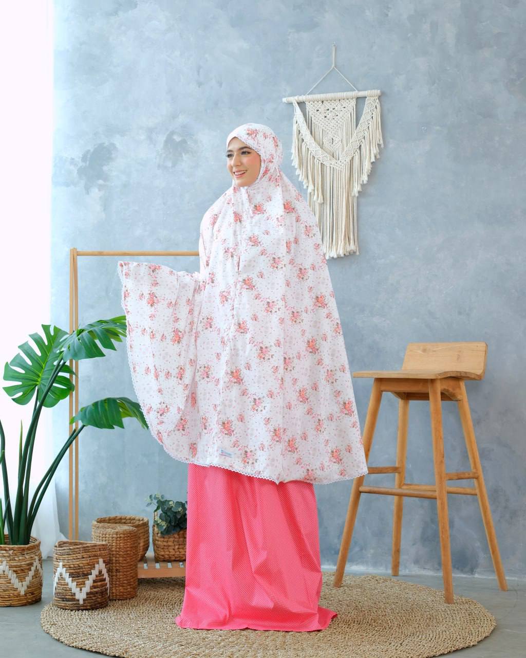 Pre Order!  Garden Rose Series! Japanese Cotton Telekung