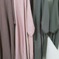 Instock- Haiza - Batwing Crinkle Abaya