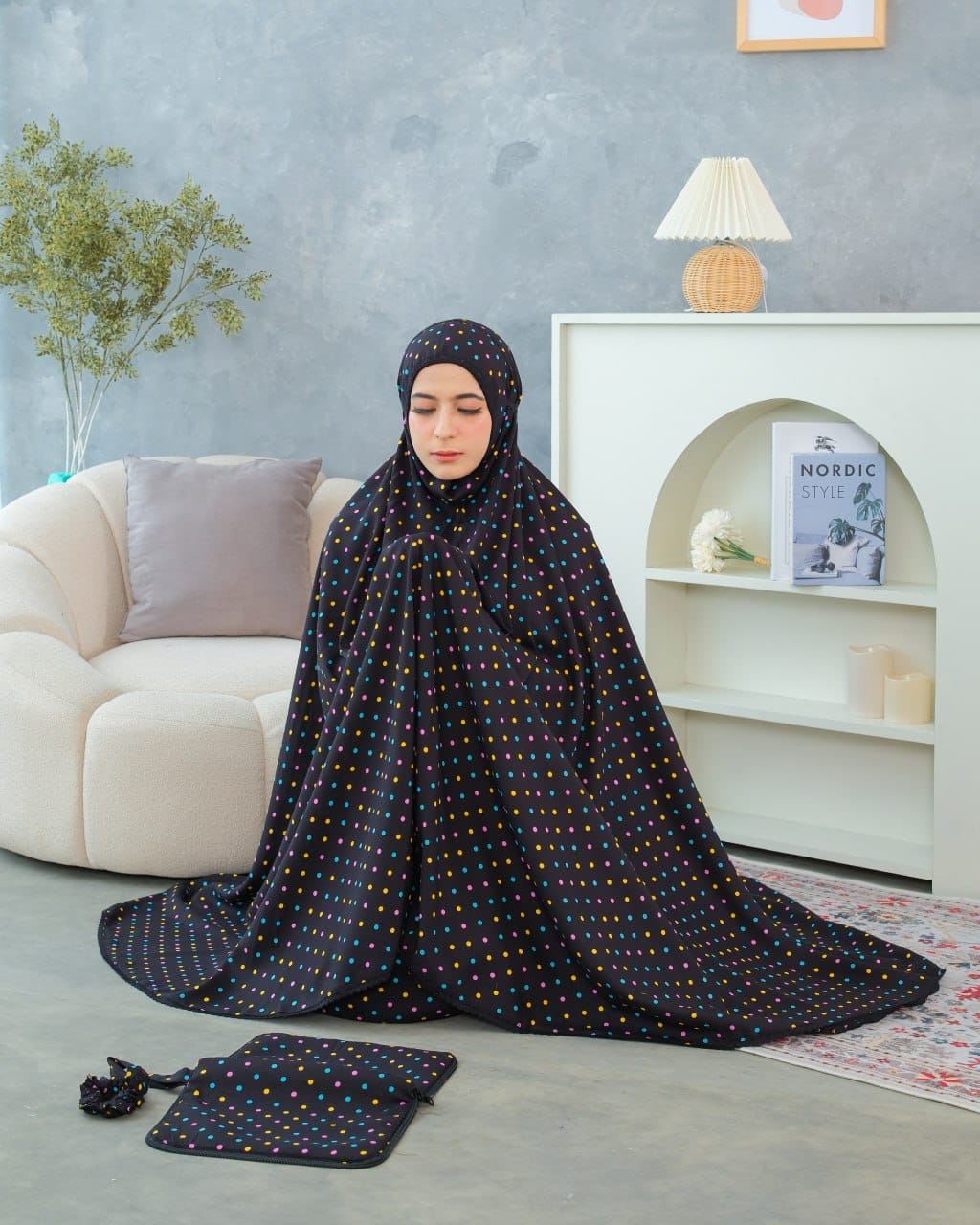 Pre Order! Signature Rayon Prayer Wear in Polka Rainbow Series