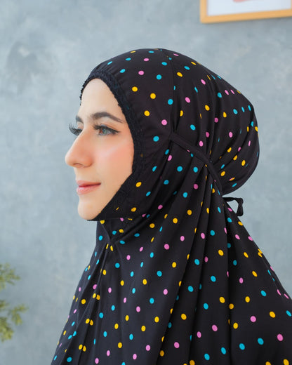 Pre Order! Signature Rayon Prayer Wear in Polka Rainbow Series