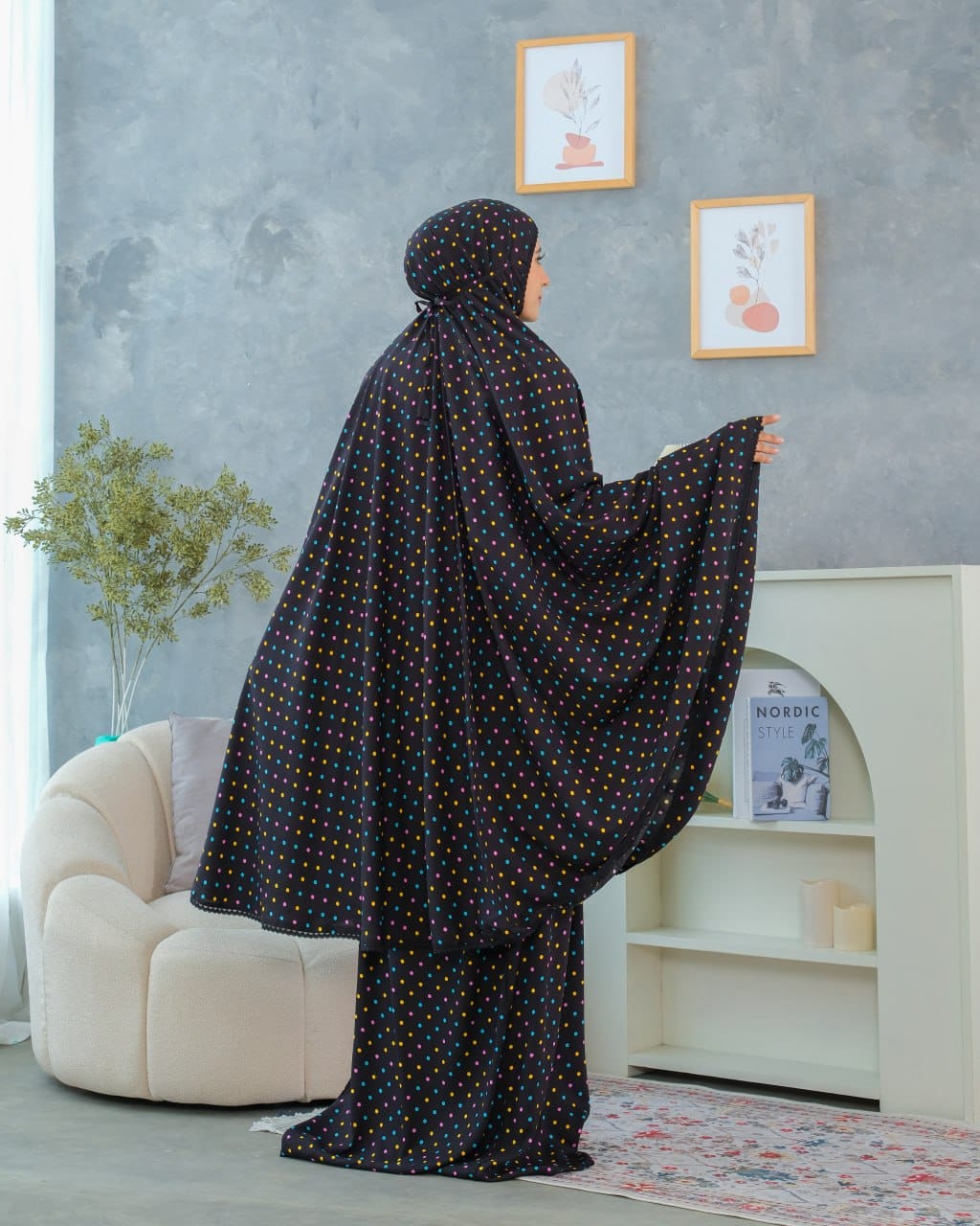 Pre Order! Signature Rayon Prayer Wear in Polka Rainbow Series