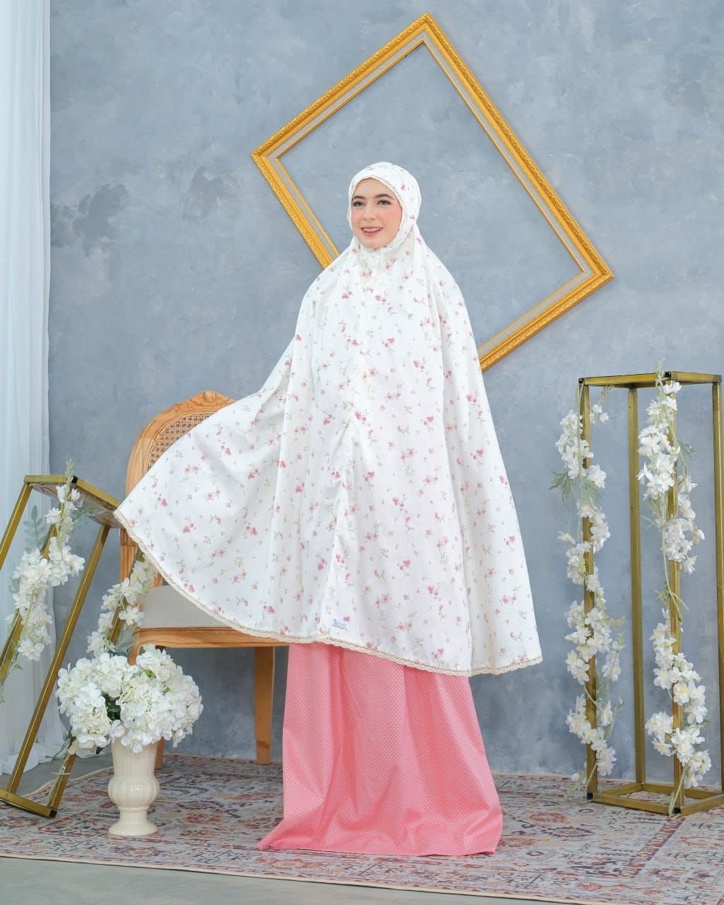 Rosy. Japanese Cotton Telekung (Pre Order)