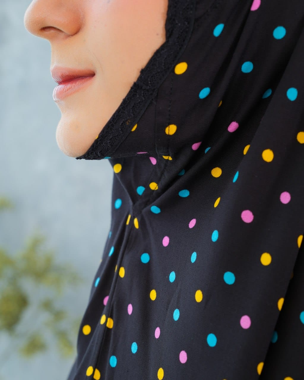 Pre Order! Signature Rayon Prayer Wear in Polka Rainbow Series