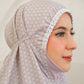 Pre Order!  Osha Premium ! Japanese Cotton Telekung (with Jersey Chin)