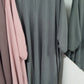 Instock- Haiza - Batwing Crinkle Abaya