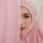 Pre Order!  Osha Premium ! Japanese Cotton Telekung (with Jersey Chin)