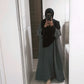 Instock- Haiza - Batwing Crinkle Abaya