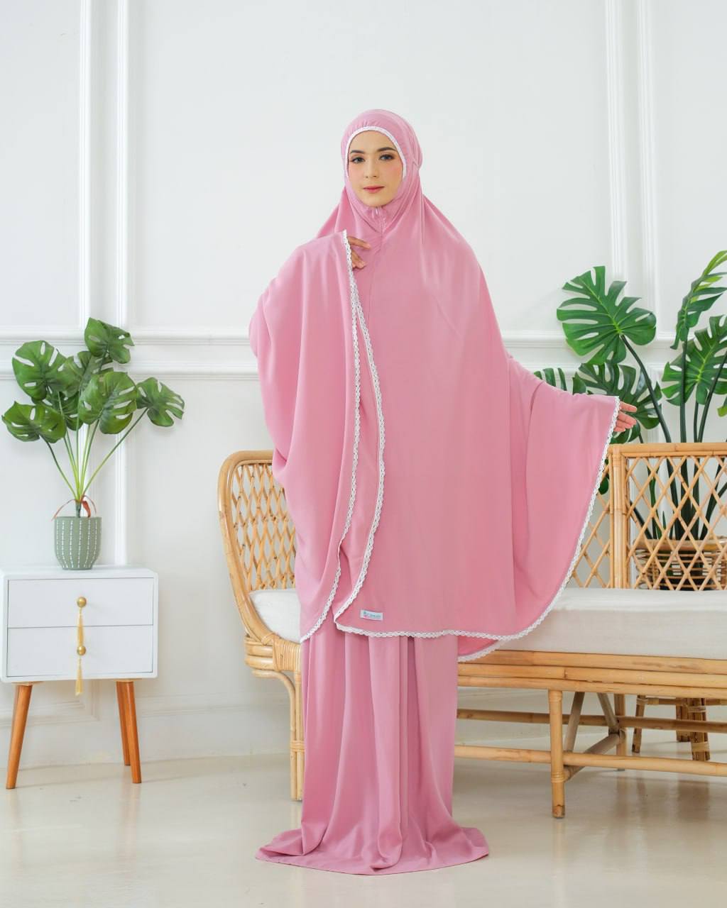 Pre Order! Rania 2 in 1! Plain Rayon Telekung