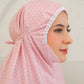 Pre Order!  Osha Premium ! Japanese Cotton Telekung (with Jersey Chin)