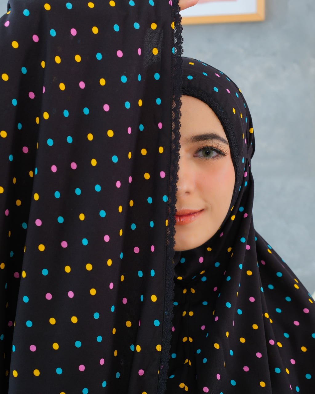 Pre Order! Signature Rayon Prayer Wear in Polka Rainbow Series