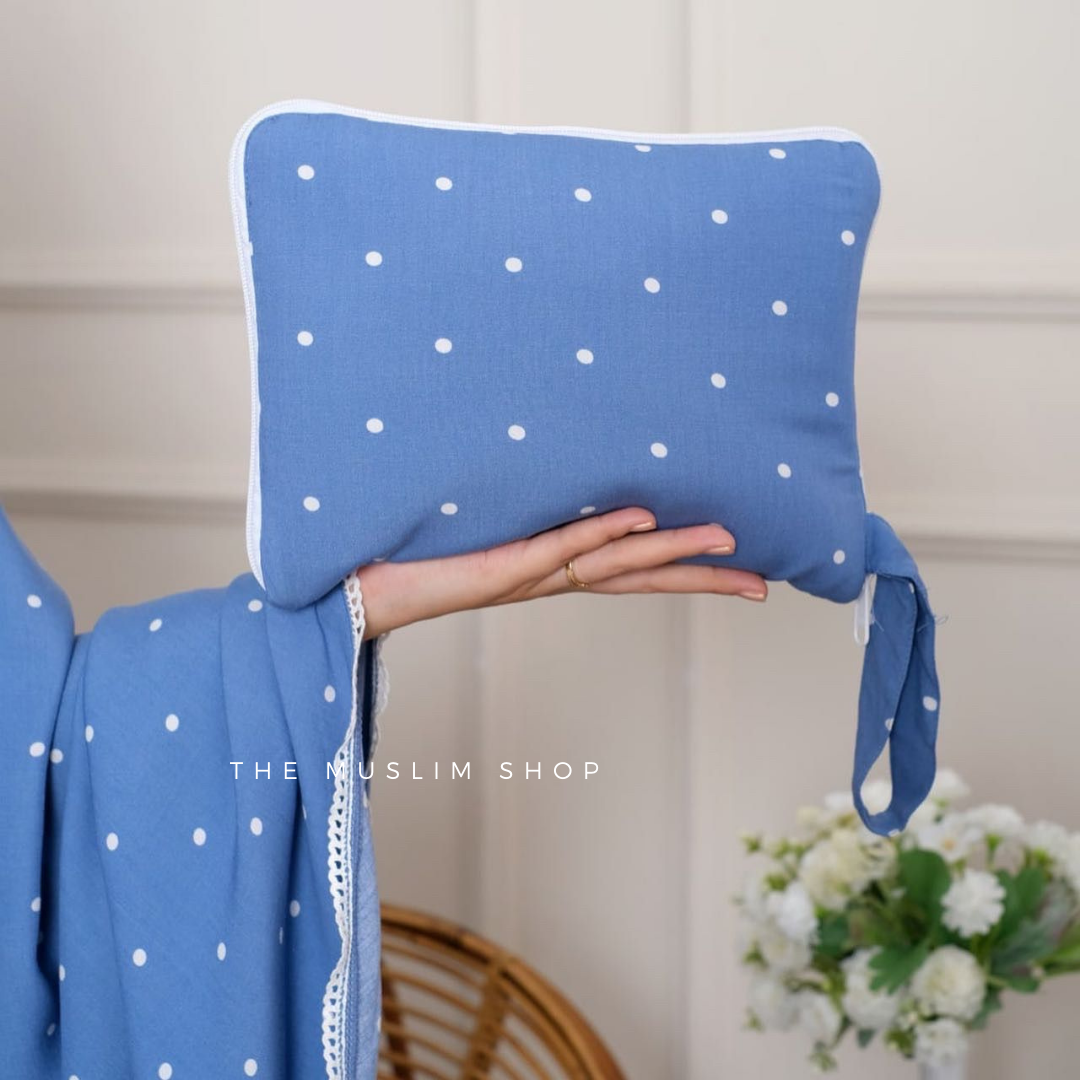 Pre Order ! Comfy Rayon Telekung in Polka Series