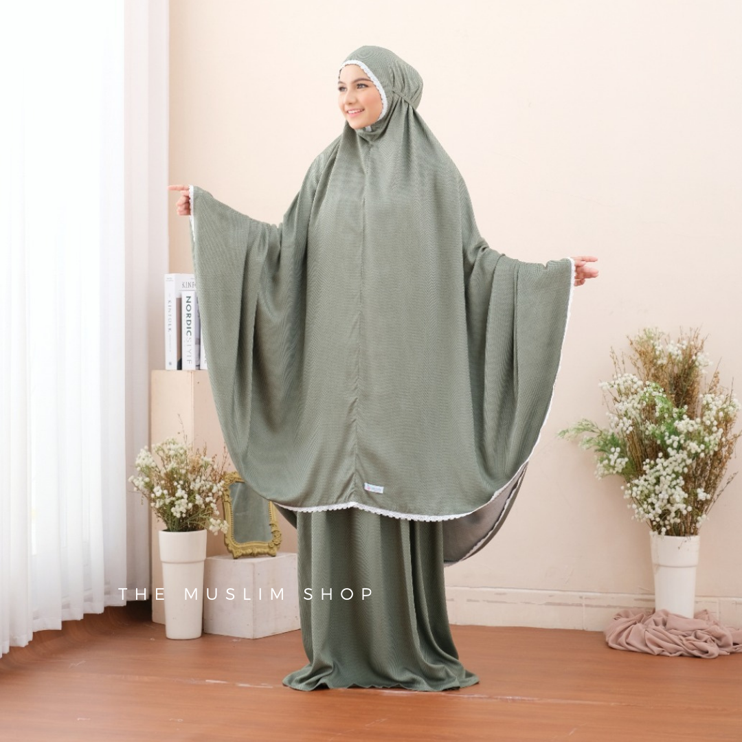 New! Pre Order! Signature Rayon Telekung Geomatric Series