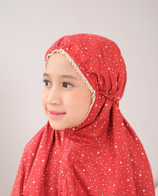 Pre Order. Japanese Cotton Telekung - Mummy Daughter Set Star Series