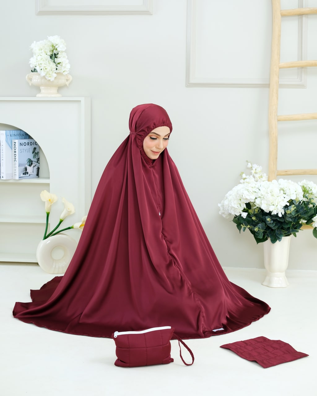 Pre order! Aleena Mini- Travel Silk Telekung