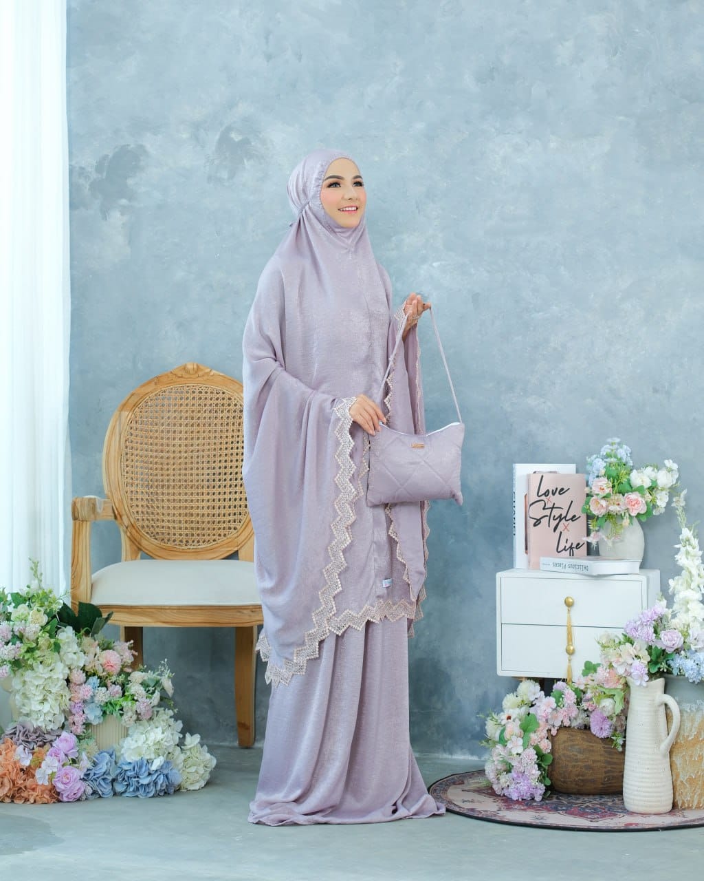 Pre Order! New! Santorini Silk Telekung